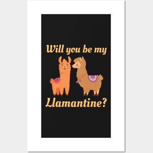 Will You Be My Llamentine Posters and Art